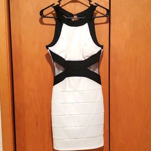 Crystal Doll, Size Small, Black and White Dress